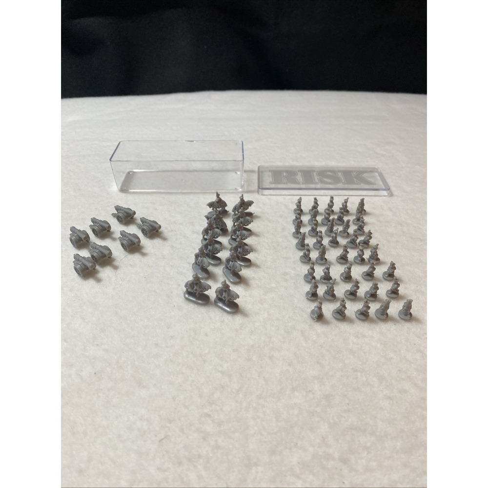 Risk the Game of Global Domination Replacement Gray Army 59 Pieces Parts 1998